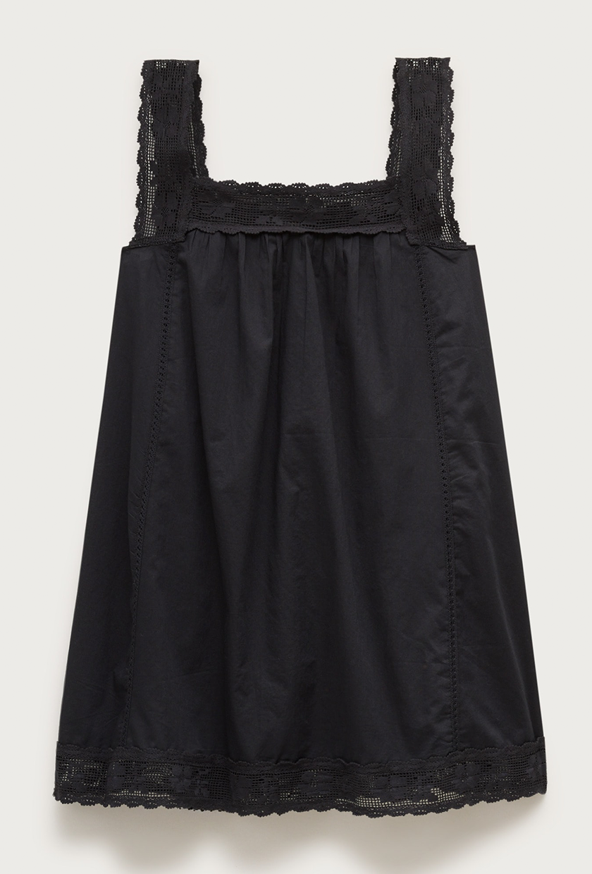 Lace-Trim Mini Beach Dress