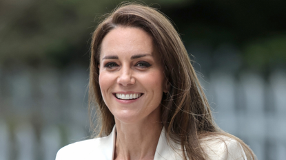 Kate Middleton Paired a Gray Plaid Blazer With an All-Black Look