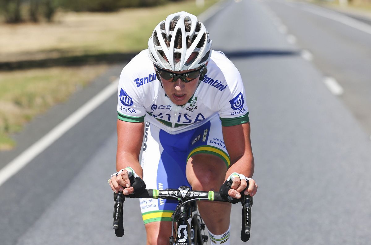 Jordan Kerby doing what the UniSA team do best, attacking