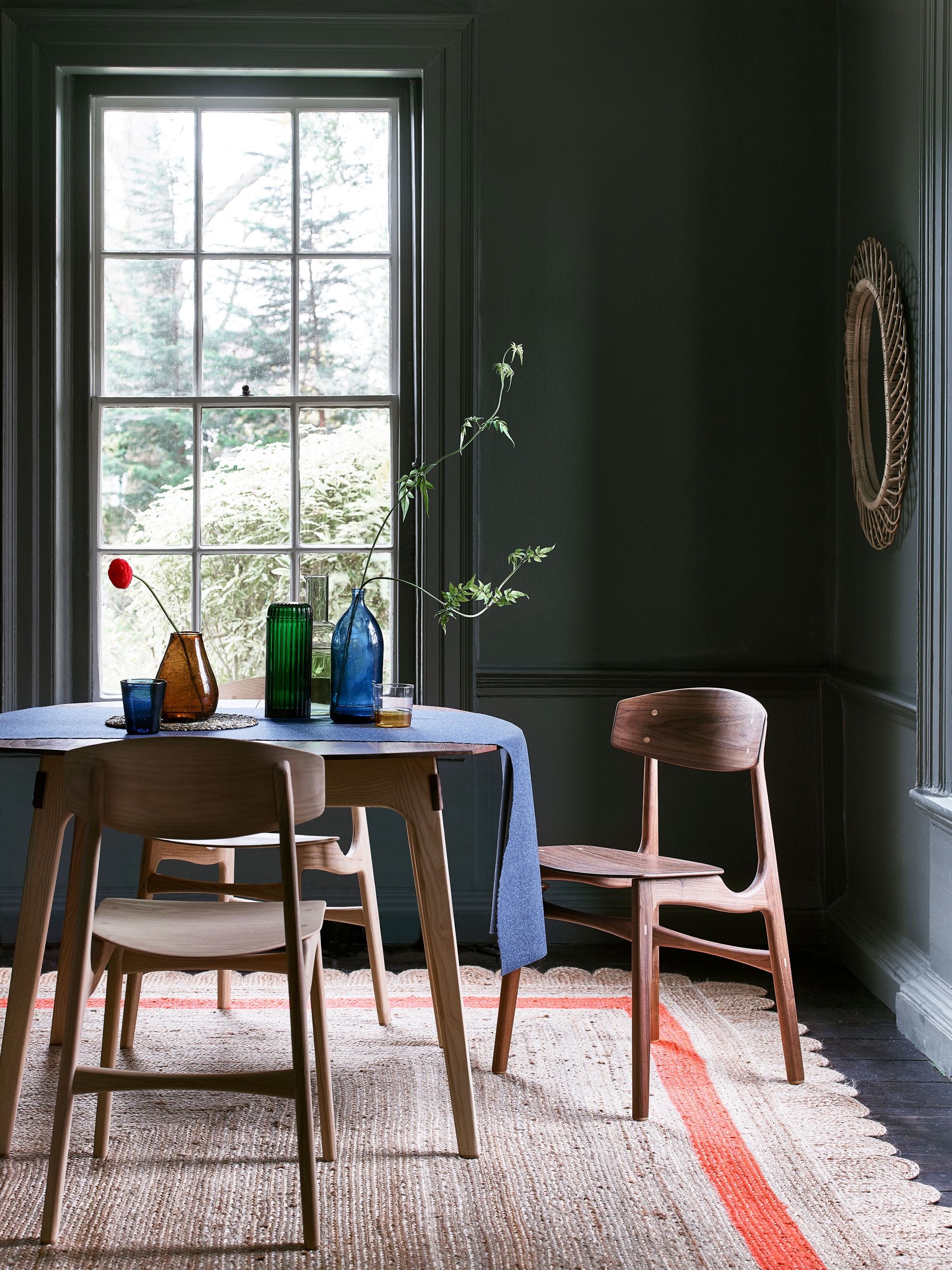 Dining room, decorating with grey