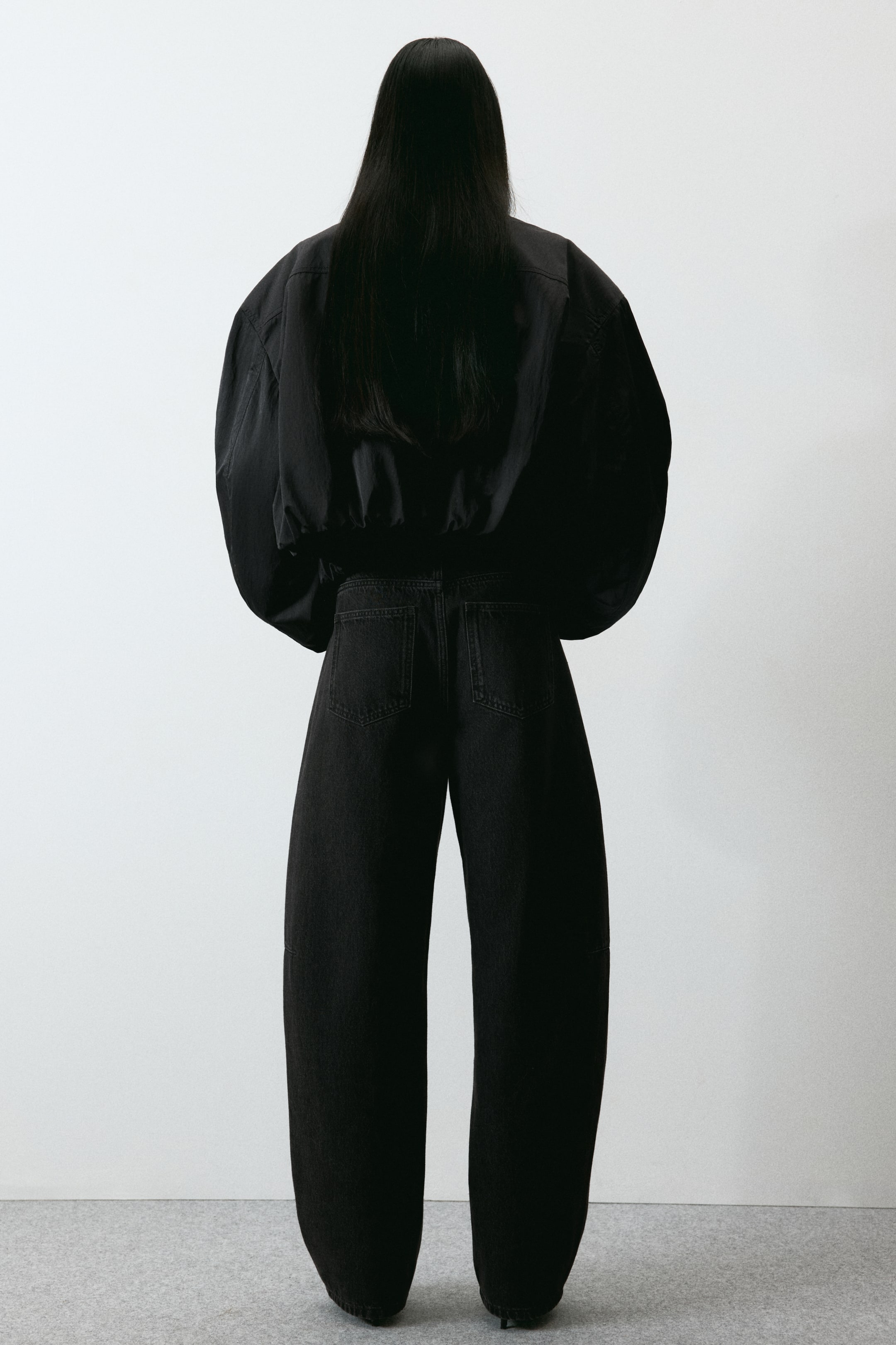 Barrel Leg High Waist Jeans - Denim Blue