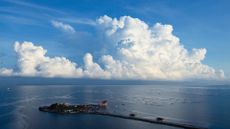 Cumulonimbus near Loy Island, an offshore island of Si Racha City, Chonburi, Thailand