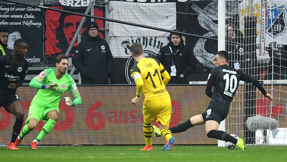 Eintracht Frankfurt 1 Borussia Dortmund 1: Favre's men move seven clear ...