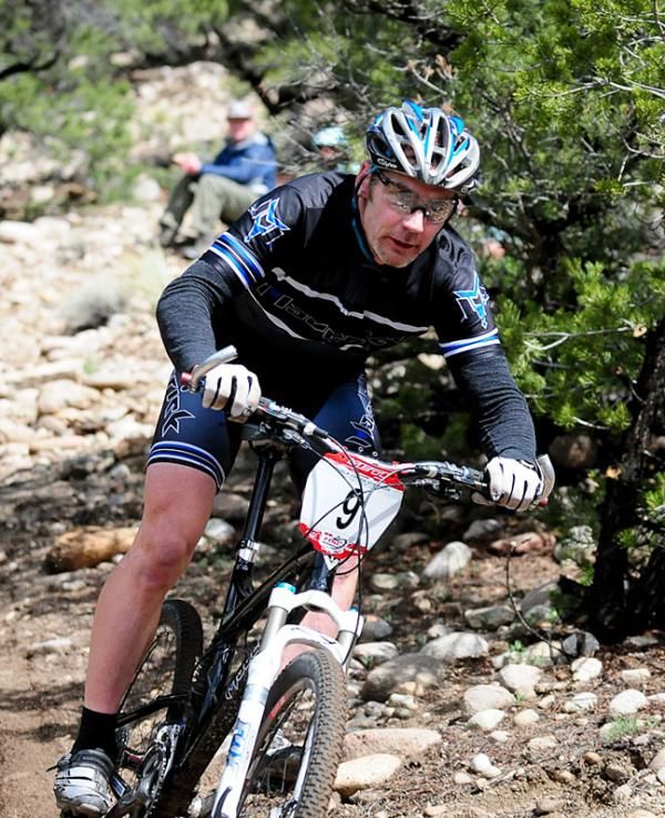 Mike West (Maverick) descending.