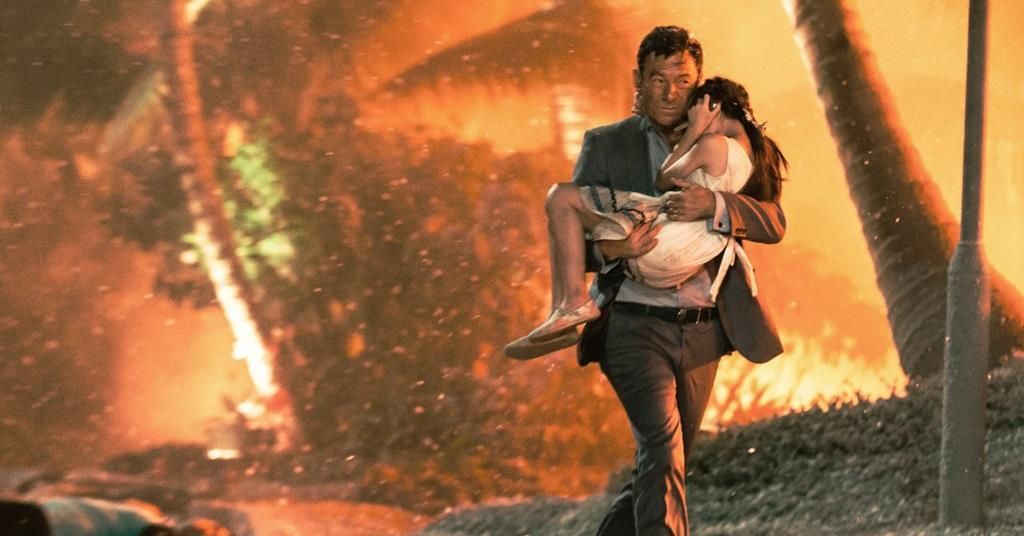 Jason Isaacs fleeing certain death in &#039;Skyfire.&#039;