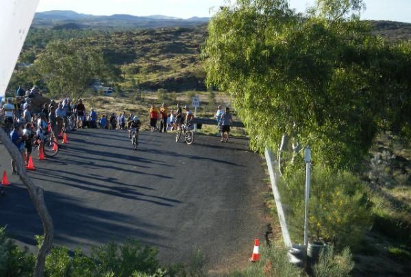 The hill climb almost at the top!