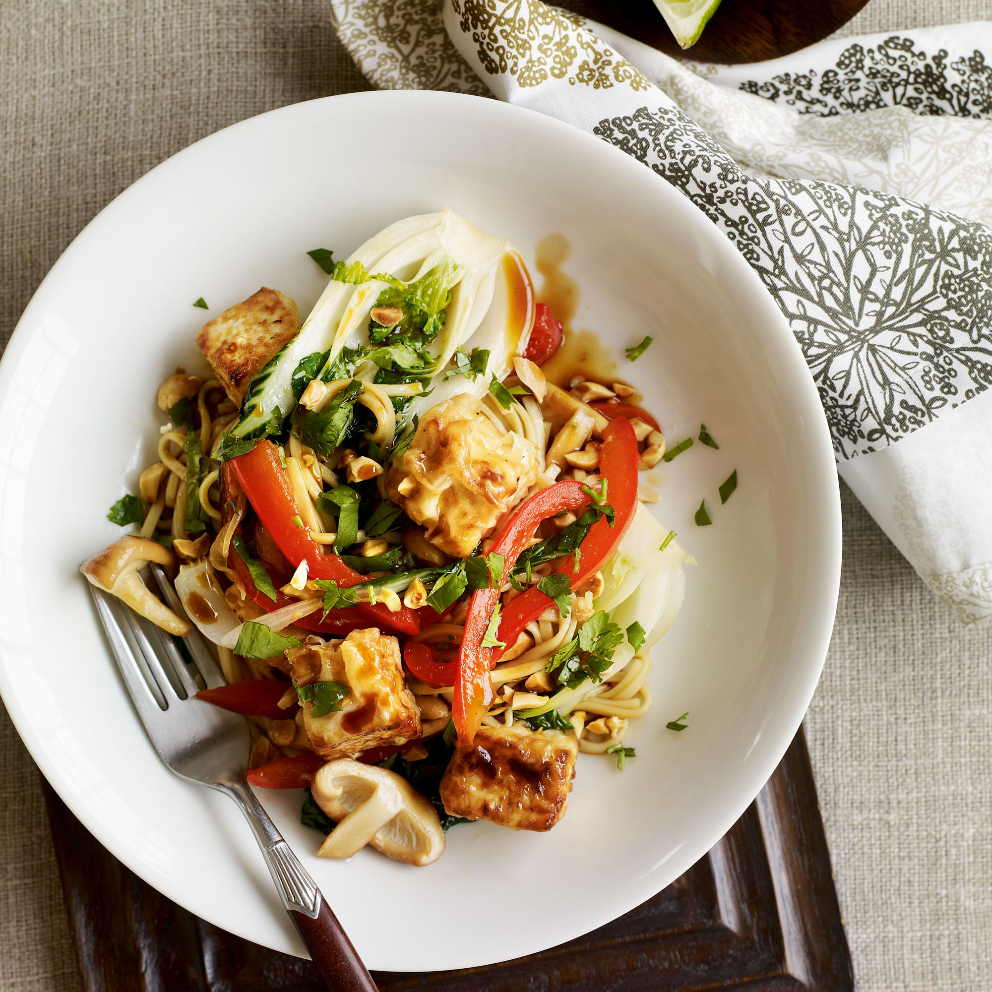 Tofu and Peanut Stir-fry with Ramen Noodles