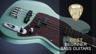 An Ibanez Talman beginner bass guitar