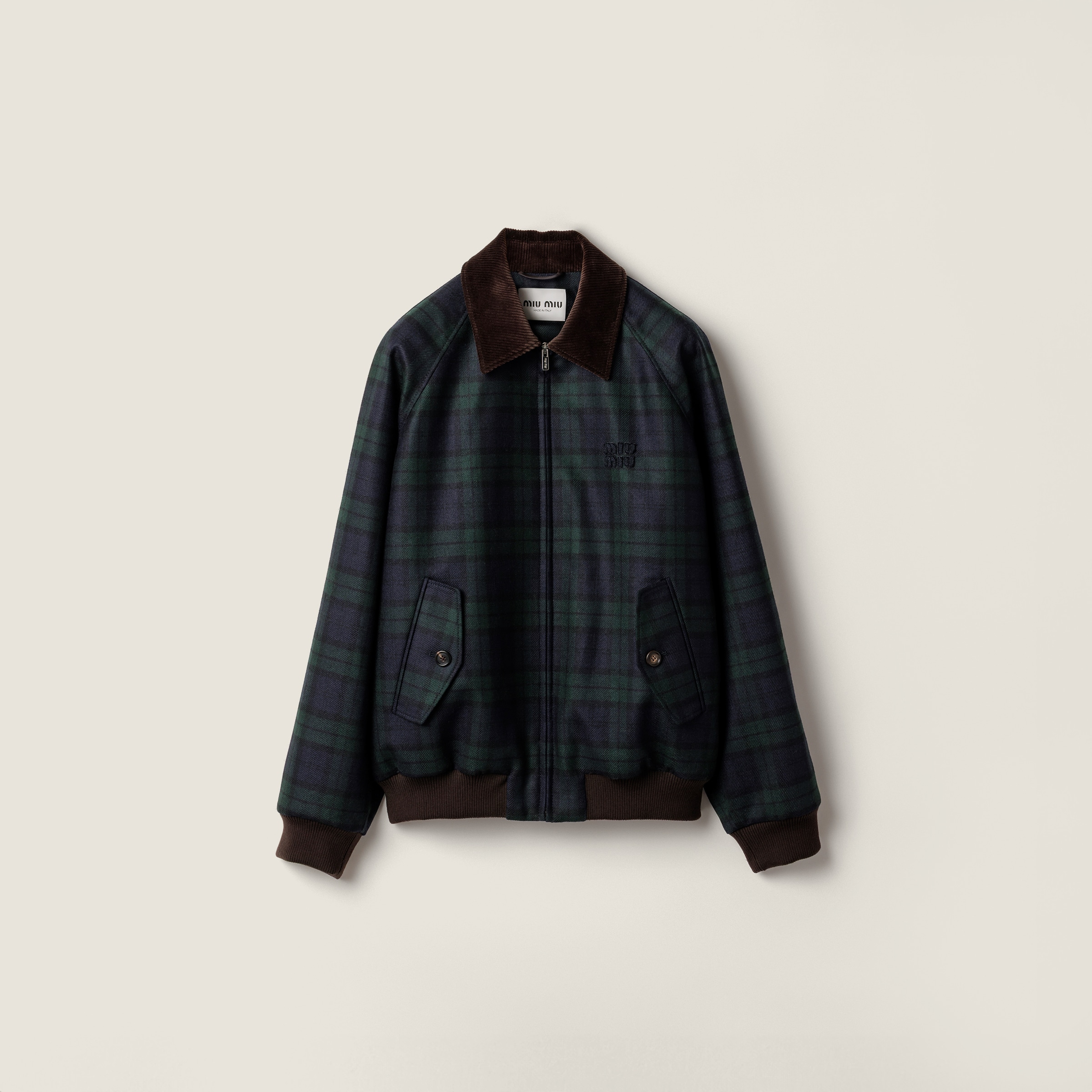Checked Twill Blouson Jacket