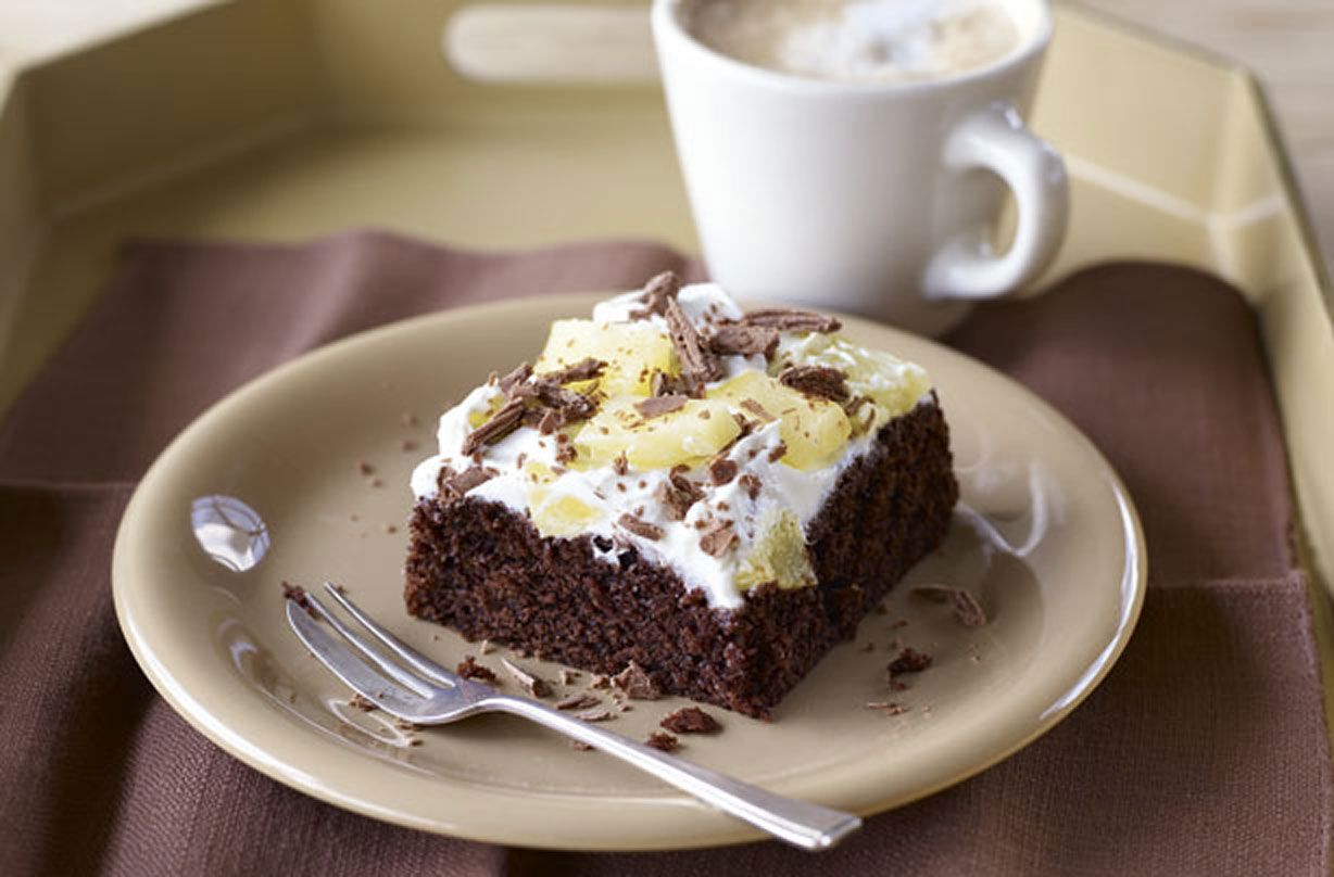 Gino D&#039;Acampo&#039;s low-fat chocolate and pineapple cake