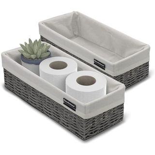 Set of 2 Wicker Storage Baskets