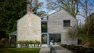 timber clad modern cottage extension