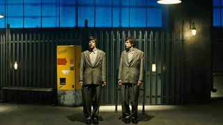 Jesse Eisenberg as Simon / James in "The Double" movie