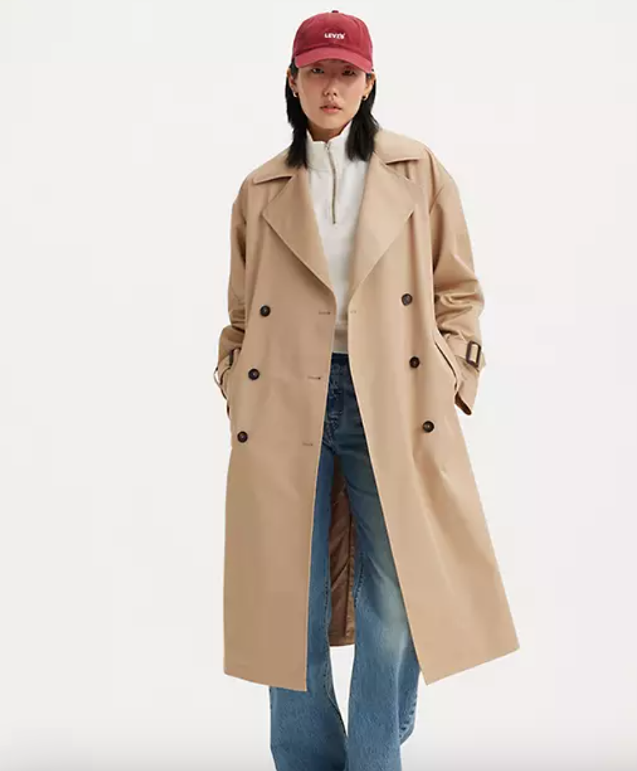 Women's tan trench coat
