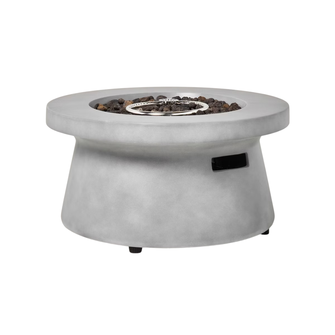 14u0026#34;x28u0026#34; Outdoor Patio Fire Table Cement Gray - Hearth U0026#38; Handu0026#8482; With Magnolia