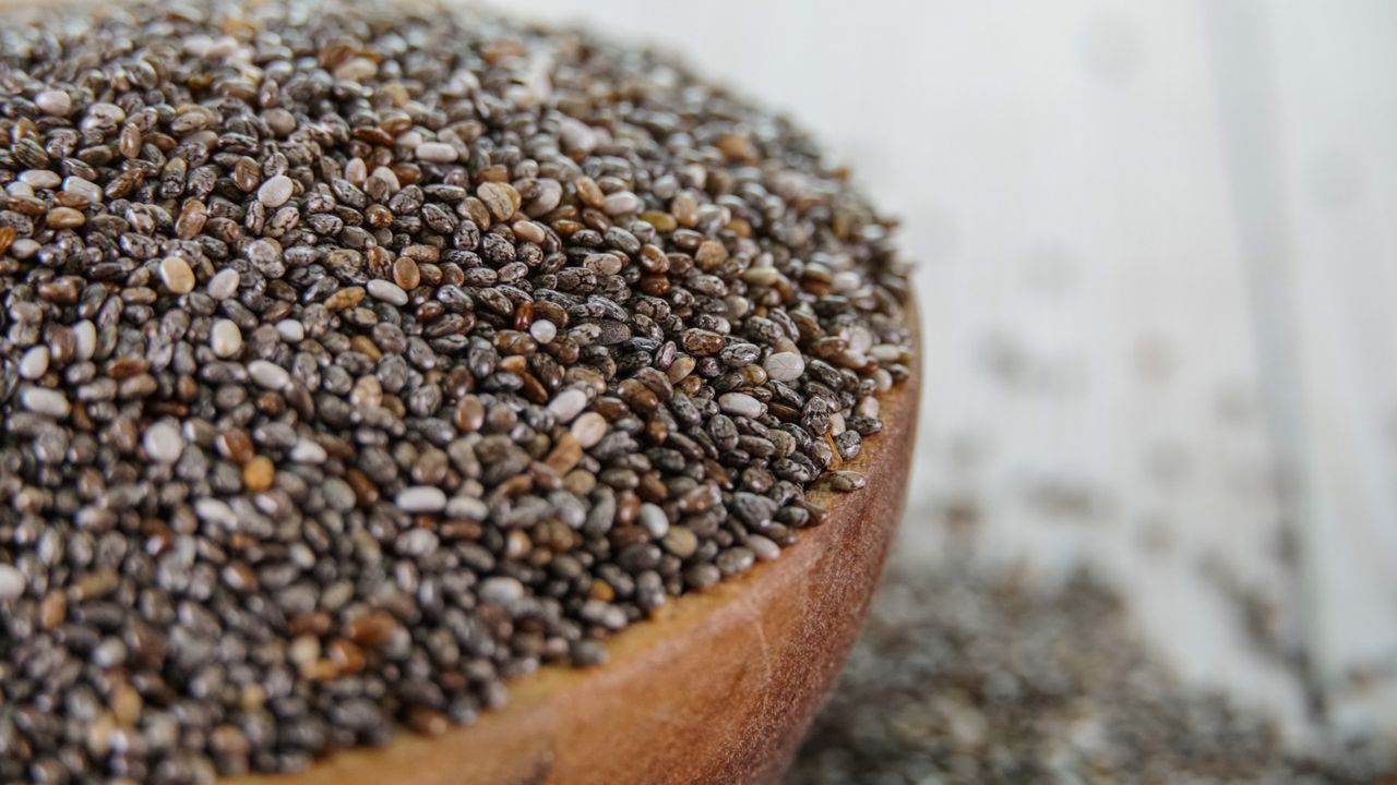 Chia seeds in bowl