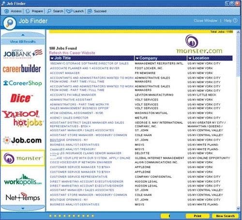 Resume Maker Professional Ultimate Screenshot: Search millions of job openings through
every major career Web site instantly.