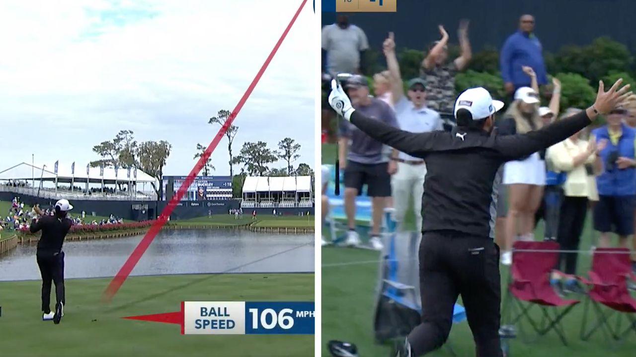 Hayden Buckley gets a hole-in-one at the Players Championship