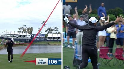 Hayden Buckley gets a hole-in-one at the Players Championship
