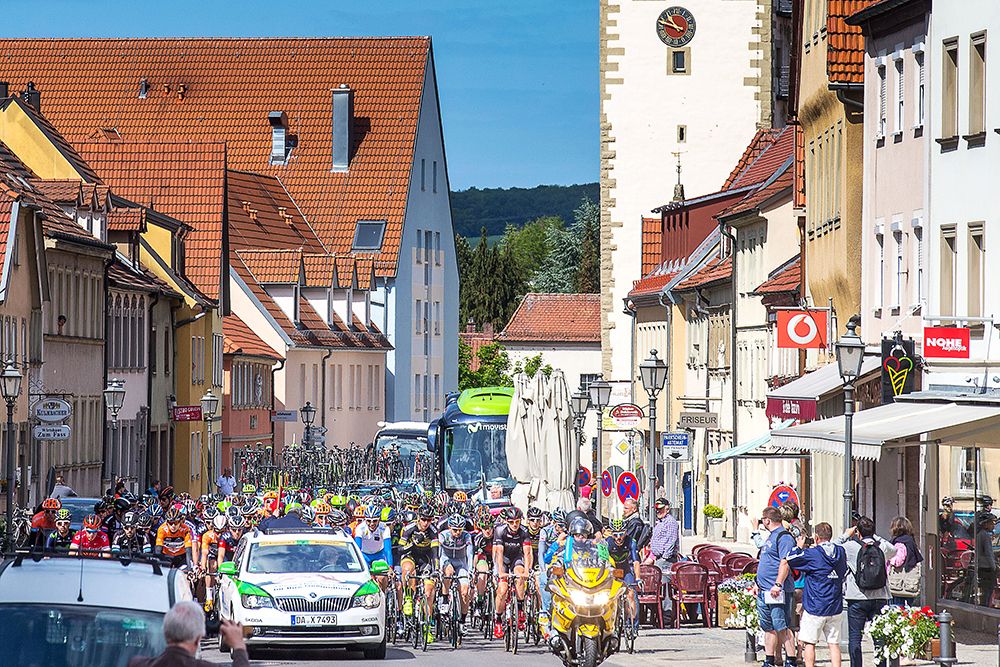The peloton rolls out for the final stage
