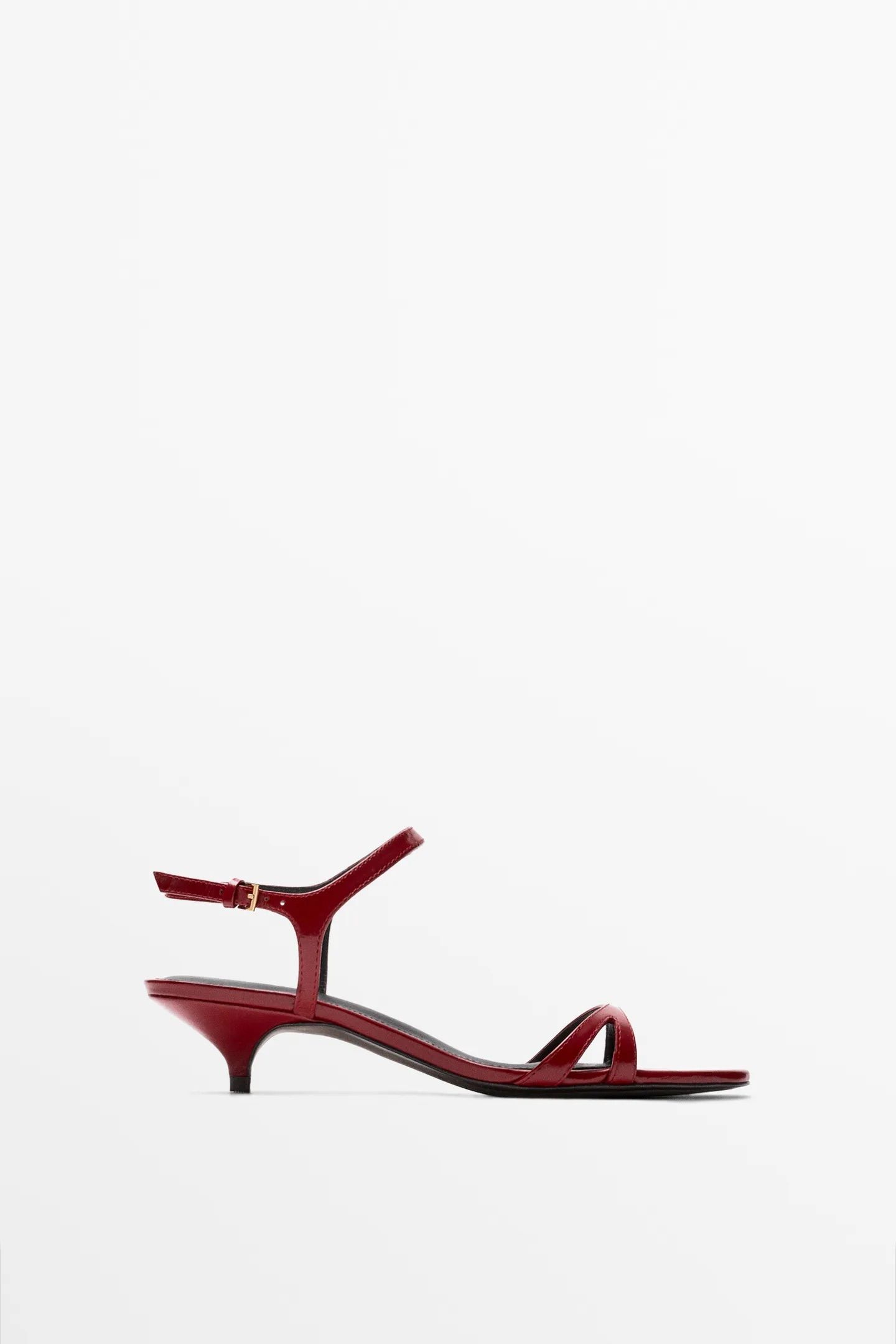 Massimo Dutti, Low-Heel Leather Sandal - Made in Spain