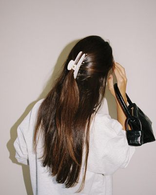 Long, brown, glossy hair