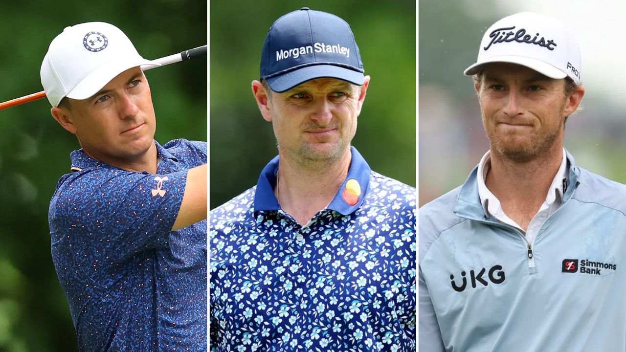 Jordan Spieth (left), Justin Rose (centre), and Will Zalatoris