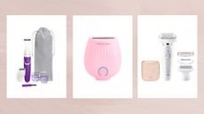 Collage of three of the best bikini trimmer buys featured in this guide from Philips, Magnitone and Braun