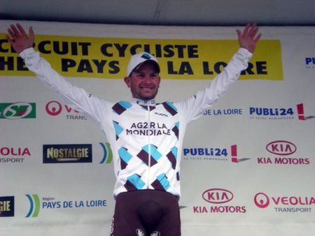 Anthony Ravard (Ag2r-La mondiale) won the bunch sprint of stage 2 at Circuit de la Sarthe in Angers