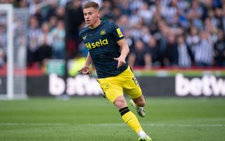 Harvey Barnes of Newcastle United in action during the Premier League match between Sheffield United and Newcastle United at Bramall Lane on September 24, 2023 in Sheffield, England. (Photo by Joe Prior/Visionhaus via Getty Images)