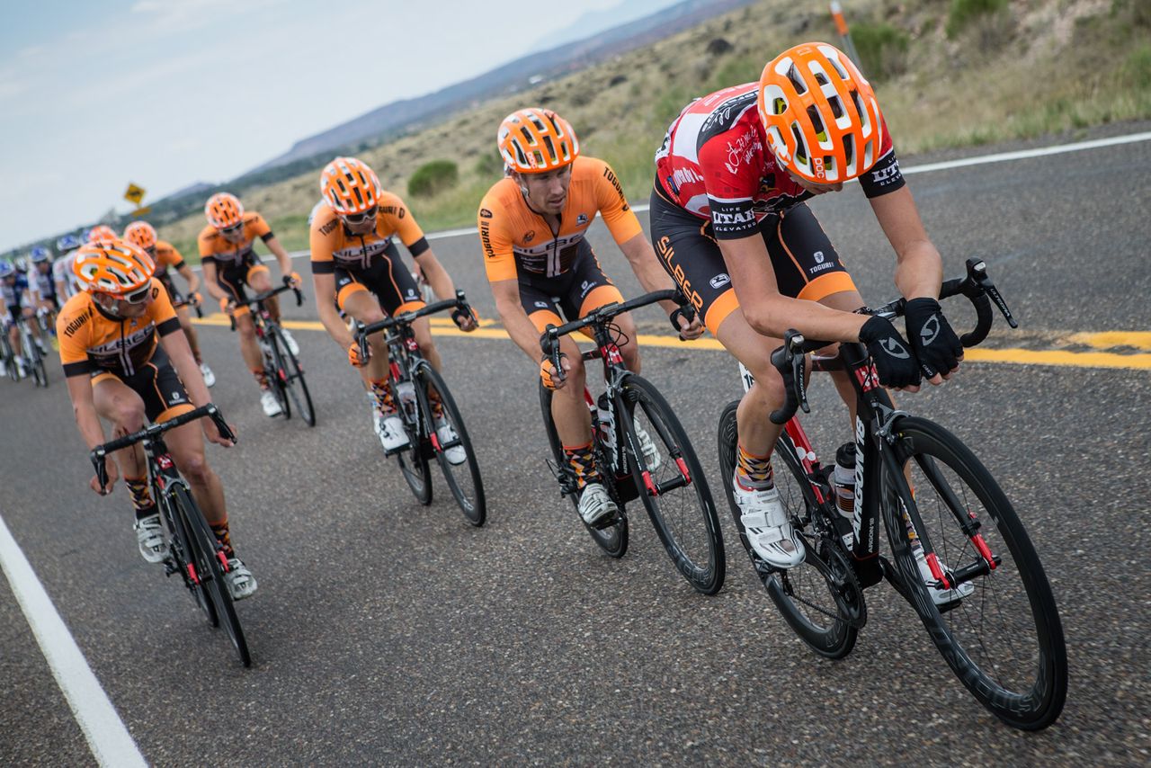Silber worked hard today to try to hold onto the yellow jersey