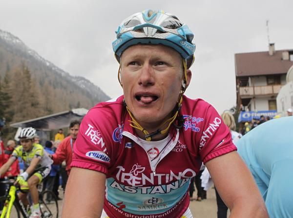 Alexandre Vinokourov (Astana) after the finish of the Giro del Trentino, which he won overall.