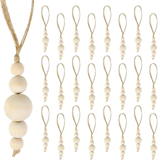 Wood bead hanging ornaments