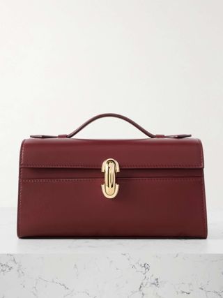 Bolsa de couro com pochette simetria