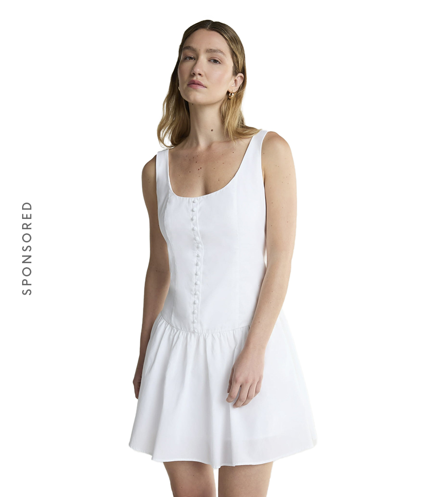 Scoop, Cotton Poplin Mini Dress 
