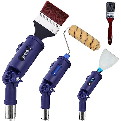 Pudello Way - Multi-Angle Paint Brush Extender Holder - Extension Pole Attachment for Paint Brush - Universal Paint Brush Extender Tool Fits Most Rollers and Scrapers - Includes 1.5" Paint Brush
