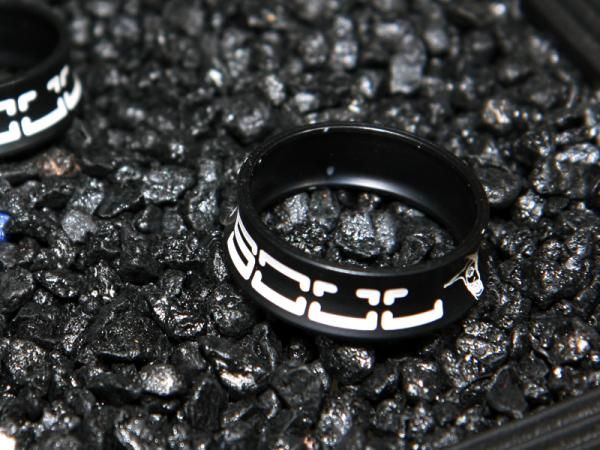 Soul-Kozak's aluminum headset spacers are heavily machined inside and out to remove as much material as possible.