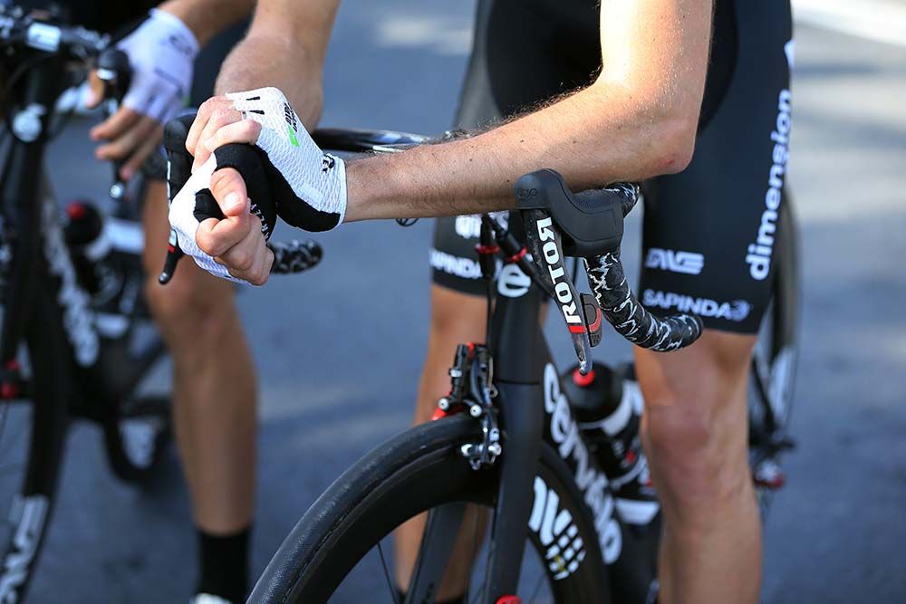 The Dimension Data team is using the Rotor hydraulic brakes and gears this season