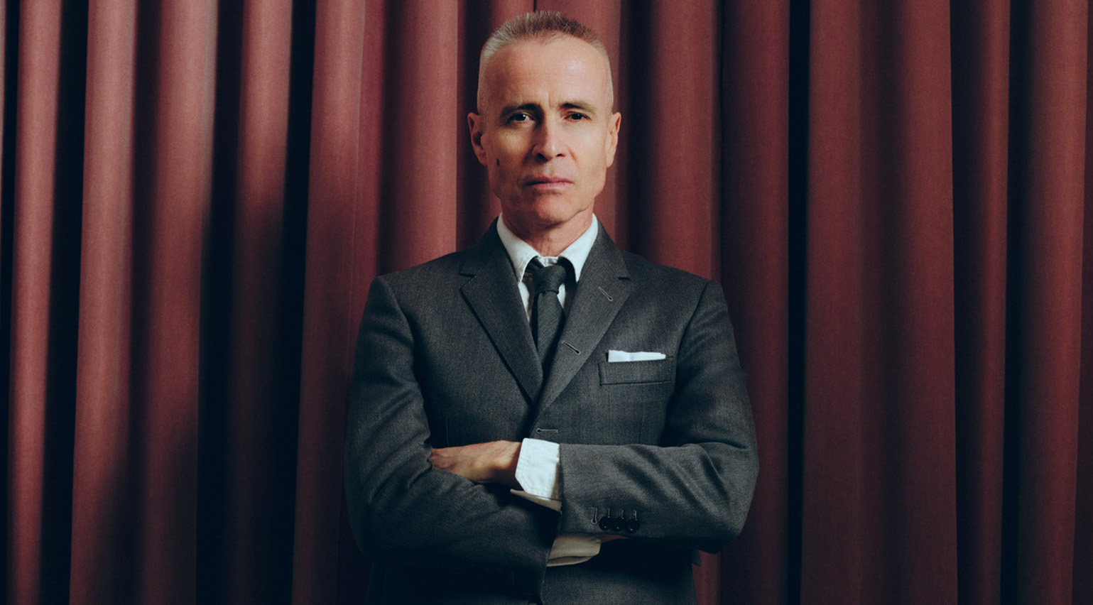 Thom Browne designer portrait in Thom Browne suit