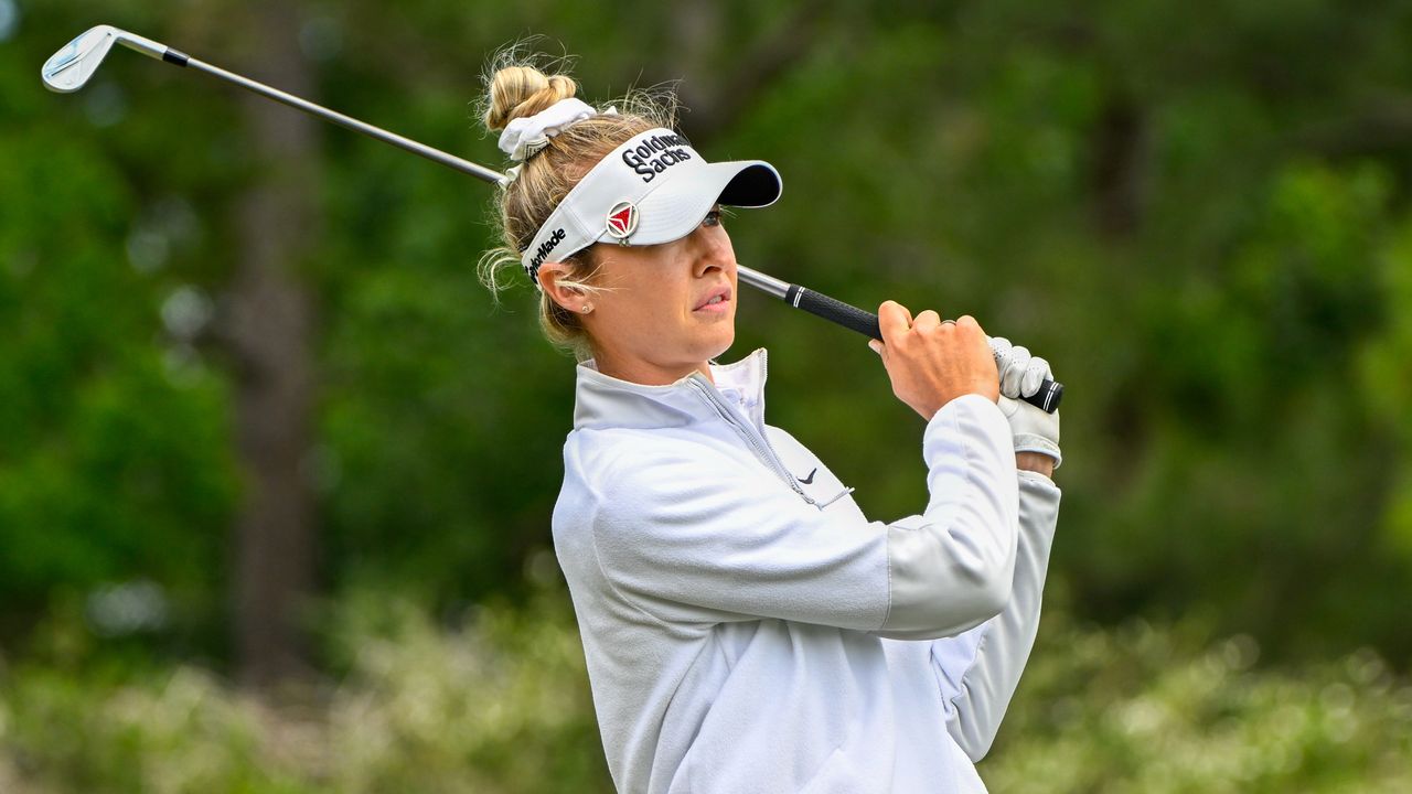 Nelly Korda takes a shot at the Chevron Championship