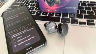 NuraTrue Pro earphones with ASUS Zenfone 9 testing Qulacomm aptX Lossless Audio 