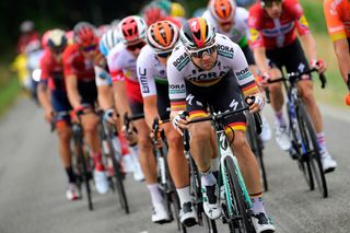 Maximilian Schachmann (Bora-Hansgrohe) on the front during stage 12 at the Tour de France