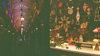 Two photos of Christmas decorations taken on a Kodak Ektar H35 Half Frame film camera