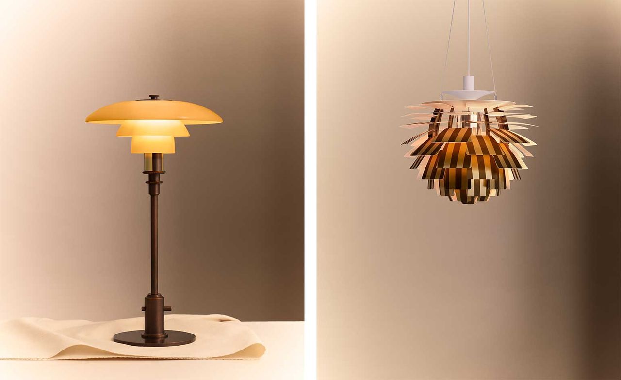 Fendi Casa and Louis Poulsen lights