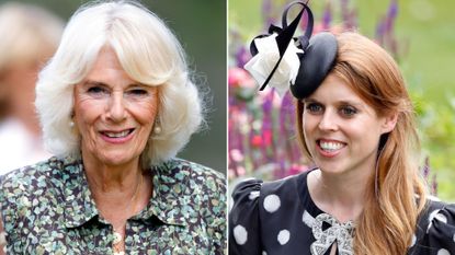 The role held by Princess Beatrice and Queen Camilla explained. Seen here are Queen Camilla and Princess Beatrice side-by-side at different occasions