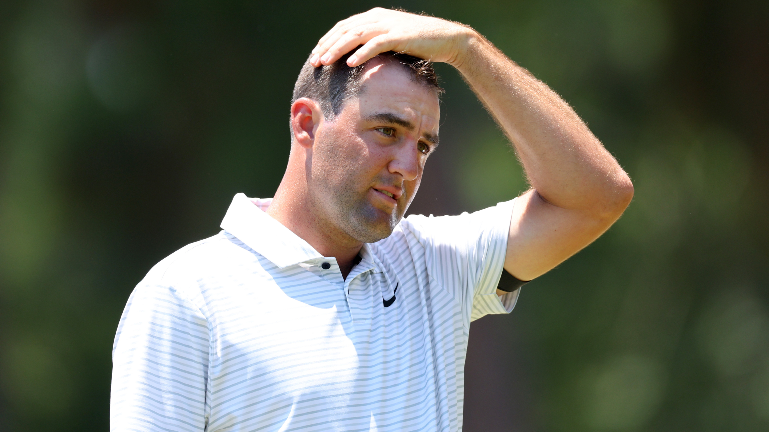 Scottie Scheffler during the second round of the 2024 US Open