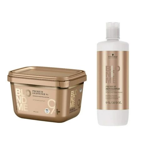 Remingo Blondme Lightener 9+ and Bm Dev. 9 % 30 Vol Duo,33.8, 15.8oz(30 G)