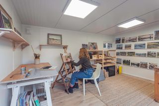 garage conversion painting room idea