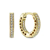 Pave heart hoop earrings, £64 (was £80)