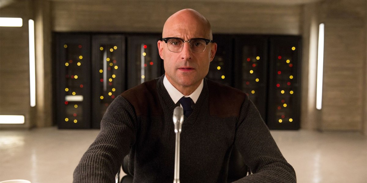 Mark Strong as Merlin in Kingsman: The Secret Service